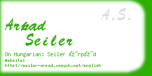 arpad seiler business card